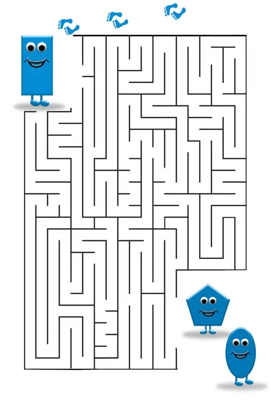 Funny maze game for Preschool Children. Illustration of logical — Stock Photo, Image