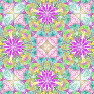 Fraktal tasarımında çok renkli çiçek deseni. Sen-ebilmek kullanma o fo
