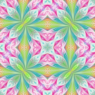 Fraktal tasarım güzel sorunsuz çiçek deseni. Sanat için