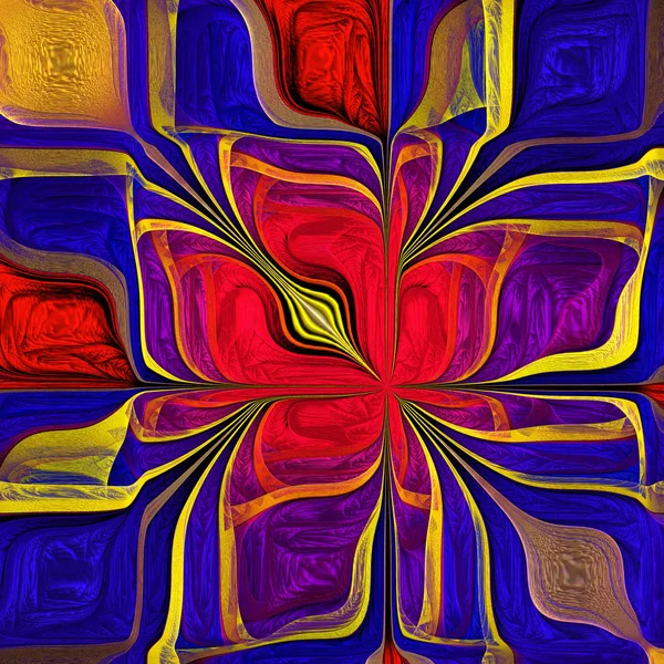 Multicolored Abstract Stylized flower. Modern art. Artwork for c — Stock Photo, Image