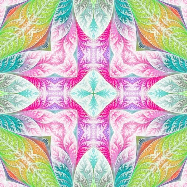 Modèle de fleur dans la conception fractale. Oeuvres d'art pour le design créatif, un — Photo
