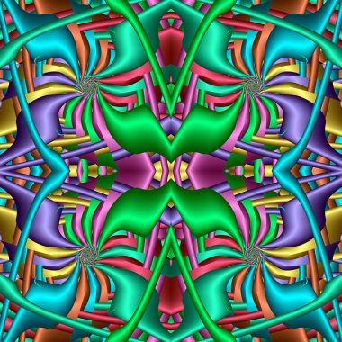 Çok renkli Seamless soyut şenlikli canlı modeli. Fantezi shap