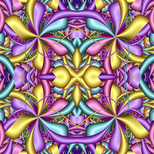 Multicolor naadloze abstracte feestelijke levendige patroon. Fantasie stroom — Stockfoto