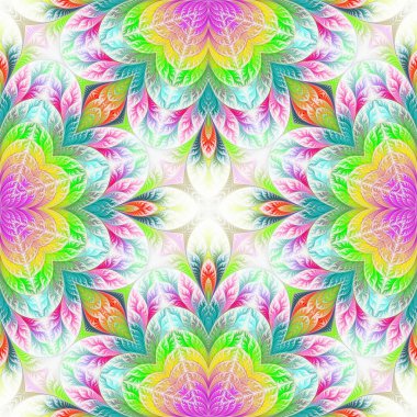 Fraktal tasarım çiçek deseni. Yaratıcı tasarım, sanat bir