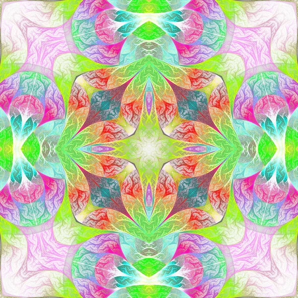 Hermoso patrón multicolor en diseño fractal. Puedes usarla. — Foto de Stock