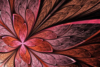 Güzel fraktal çiçek ya da vitray pencere şeklinde kelebek. Davetiyeler, defter kapakları, telefon kılıfı, kartpostallar, duvar kağıtları gibi şeyler için kullanabilirsiniz..