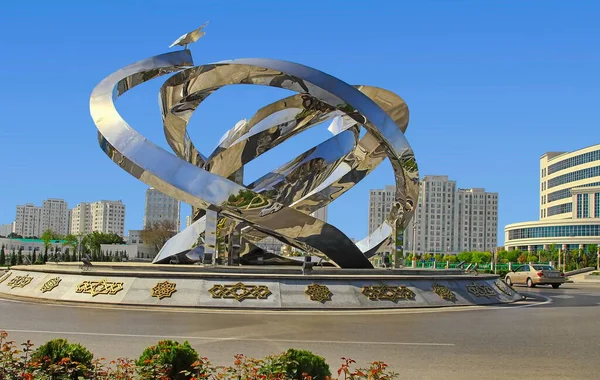 Ashgabat Turkmenistán Května 2019 Moderní Architektura Ashgabatu Jedna Ulic Ashgabatu — Stock fotografie