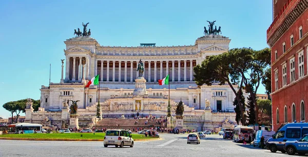 Rome Italy Apri 2018 Piazza Venezia Monumento Nazionale Vittorio Emanuele — 图库照片