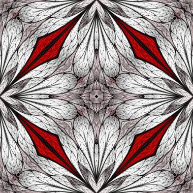 Vitray pencere stilinde güzel bir çiçek deseni. Beyaz, Kırmızı. Davetiyeler, defter kapakları, telefon kılıfları, kartpostallar, duvar kağıtları gibi şeyler için kullanabilirsiniz. Yaratıcı tasarım için sanat