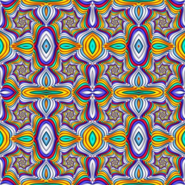 Çok renkli, soyut, şenlikli, canlı desen. Döşemeli etnik model. Geometrik mozaik. Duvar halısı, battaniye, yatak örtüsü, kumaş, seramik fayanslar, vitray, duvar kağıtları için harika.