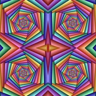 Çok renkli, soyut, şenlikli, canlı desen. Döşemeli etnik model. Geometrik mozaik. Duvar halısı, battaniye, yatak örtüsü, kumaş, seramik fayanslar, vitray, duvar kağıtları için harika.