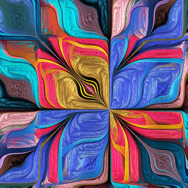 Multicolored Abstract Stylized Flower Modern Art You Can Use Stained — Stock Photo, Image