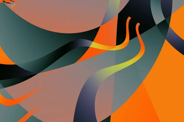 Fließender Abstrakter Hintergrund Mit Buntem Farbverlauf Glänzende Krumme Mehrfarbige Illustration — Stockfoto