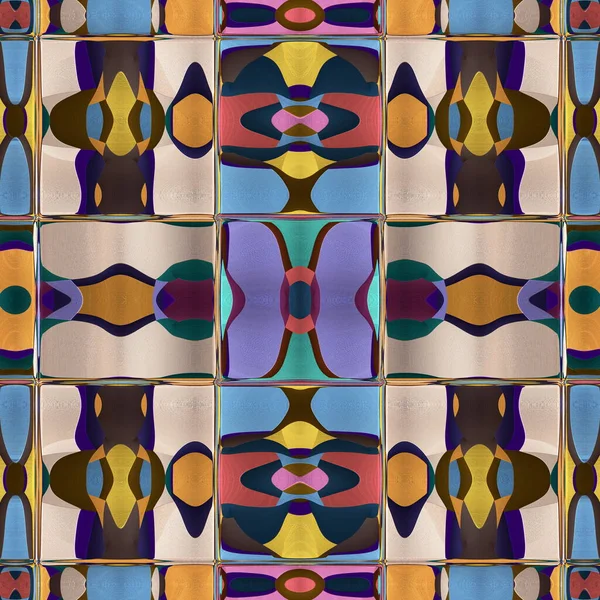 Telha Cerâmica Estilizada Multicolor Ornamento Mosaico Excelente Padrão Moderno Louça — Fotografia de Stock