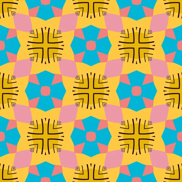 Naadloos Abstract Geometrisch Bloemmotief Geweldig Voor Mode Ontwerp Interieur Sieraad — Stockfoto