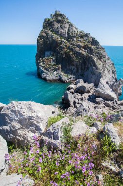 Karadeniz içinde Simeiz Kırım'da Diva kaya