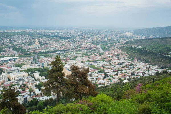 Vista Panorámica Ciudad Vista Superior Tiflis Georgia — Foto de Stock
