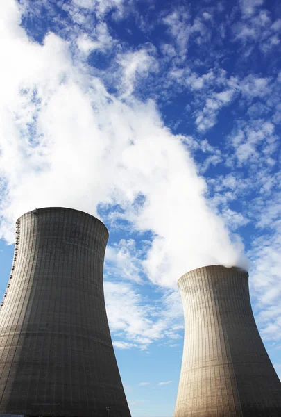 Uma Central Nuclear Para Produção Electricidade — Fotografia de Stock