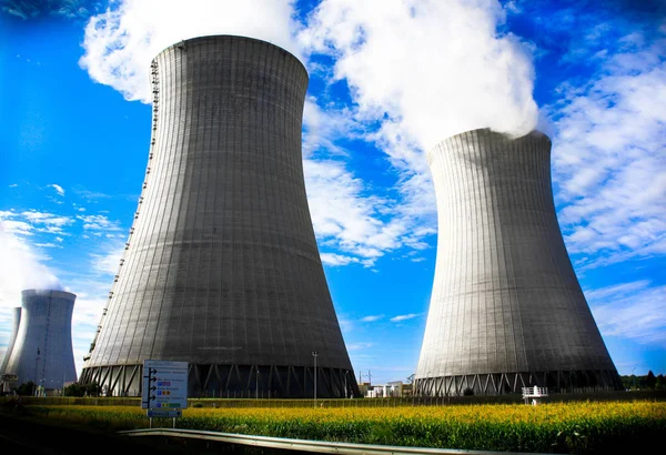 Een Kerncentrale Voor Opwekking Van Elektriciteit — Stockfoto