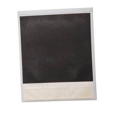 Beyaz arka plan üzerinde orijinal bir polaroid