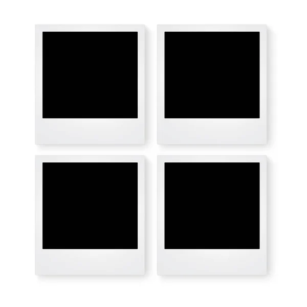 Four Old Polaroid White Background — Stock Photo, Image