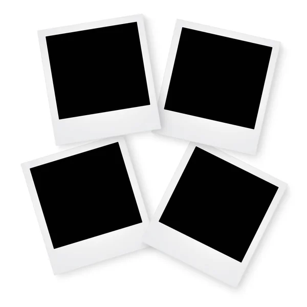 Three Old Polaroid White Background — Stock Photo, Image