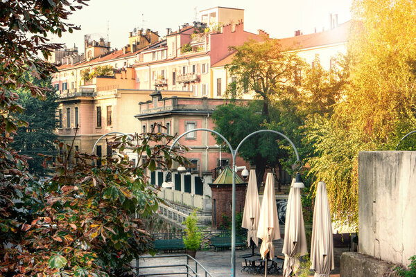A landscape of Milan in Italy