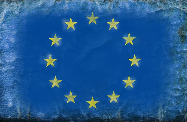 Una Bandera Europa Estilo Antiguo — Foto de Stock