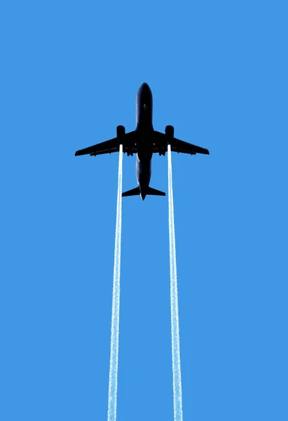 Samolot Spalin Gazu Szlak — Zdjęcie stockowe