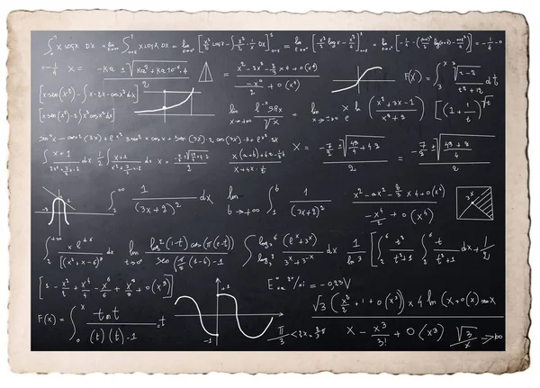 Složité Matematické Výpočty Tabuli — Stock fotografie