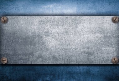 bir vintage arka plan üzerinde endüstriyel metal plaka