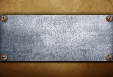 bir vintage arka plan üzerinde endüstriyel metal plaka 