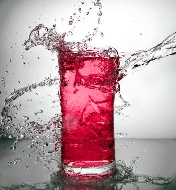 cam buz ve sıvı sıçrama ile