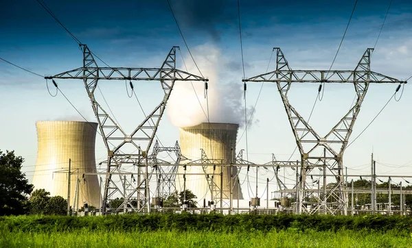 Active nuclear power station — Stock Photo, Image