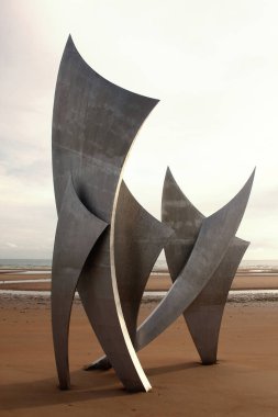 Omaha Sahili 2. Dünya Savaşı 'nın Normandiya İstilası Anıtı