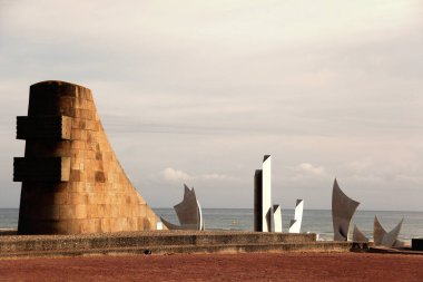 Omaha Sahili 2. Dünya Savaşı 'nın Normandiya İstilası Anıtı