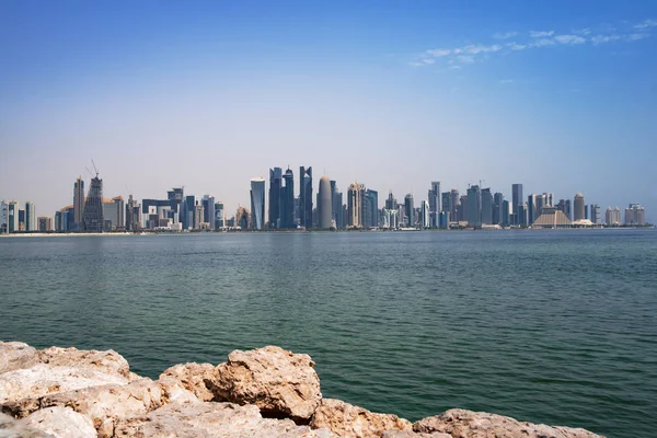 The view on financial center of Doha from West Bay