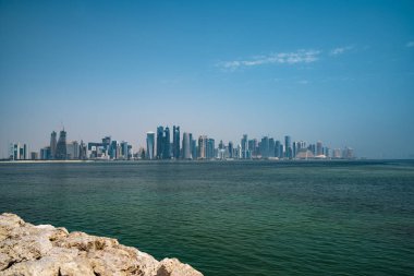 Finansal merkezi Doha Batı Körfezi'görünümü