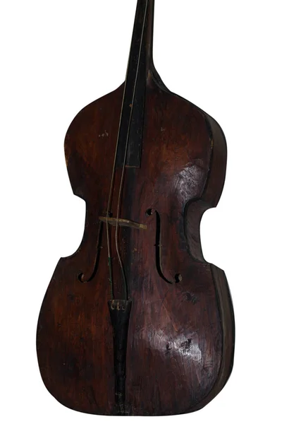Instrumento Musical Antigo Madeira Instrumento Musical Madeira Marrom Isolados — Fotografia de Stock