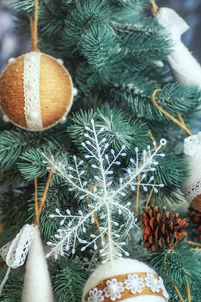 Christmas bild. Jul bakgrund av nyår dekorationer. — Stockfoto