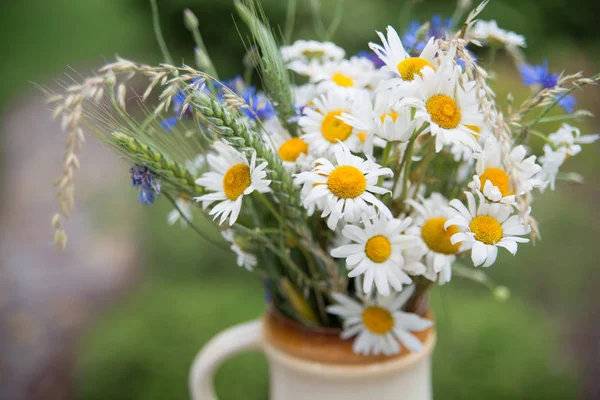 Yaz ortasında Letonya: kutlama Ligo içinde Haziran dekorasyon ev alan çiçek buketi ile