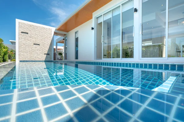 real estate Interior and exterior design swimming pool of the house