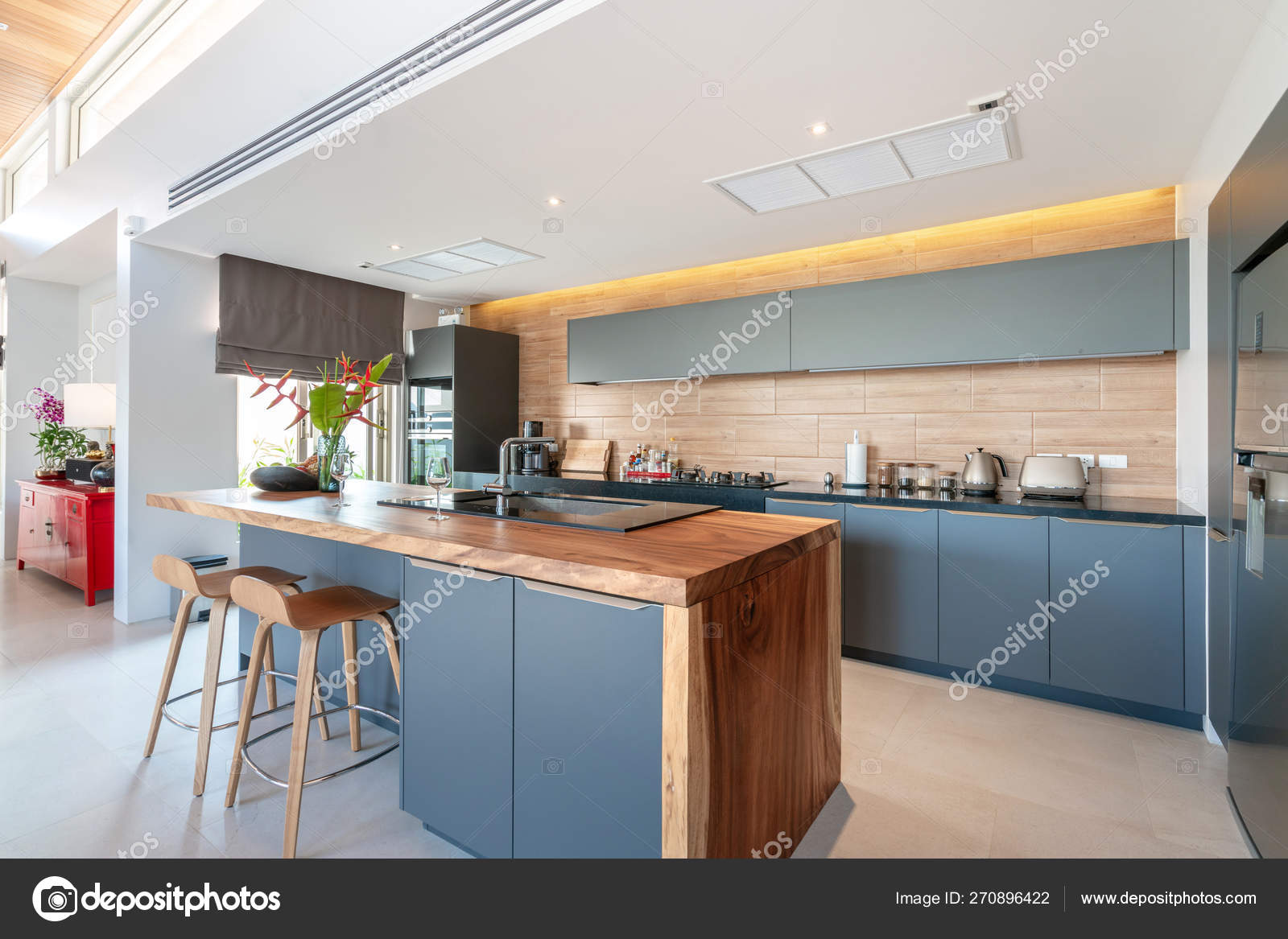 Real Estate Luxury Interior Design Pool Villa Kitchen Area Which