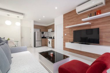 evin oturma odasında iç tasarım