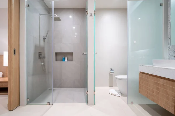 Salle de bain de luxe avec lavabo, toilettes dans la maison ou la maison — Photo