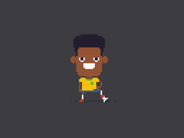 Pixel Art Joueur de football — Image vectorielle