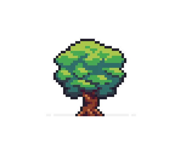 Albero di arte pixel — Vettoriale Stock