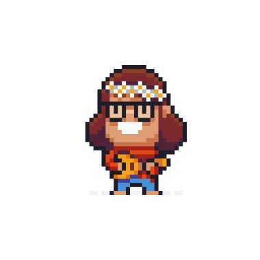 Pixel art hippie