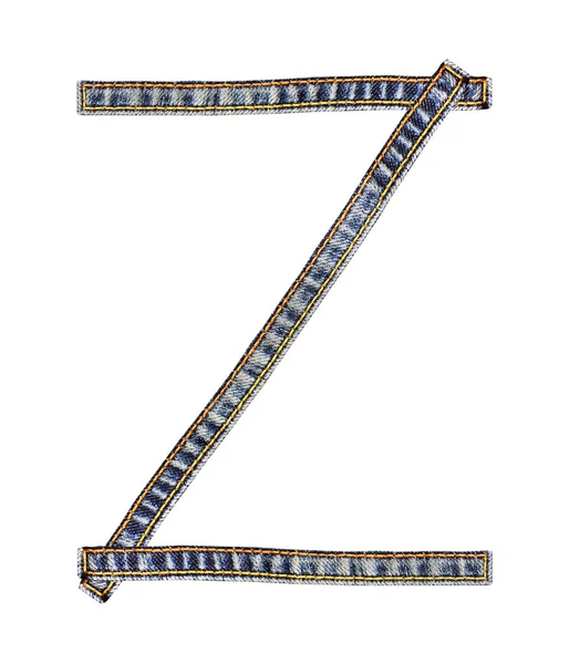 Jeans alphabet Z — Stock Photo, Image