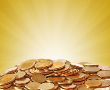 İzole edilmiş para yığını